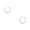 14k White Gold 2.57ctw Diamond Inside Out Hoop Earrings