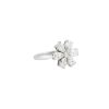 18k White Gold 1.60ctw Pear Shaped Diamond Flower Ring