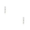 14k White Gold 0.86ctw Small Round Brilliant Diamond Hoop Earrings