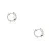 14k White Gold 0.86ctw Small Round Brilliant Diamond Hoop Earrings