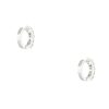 14k White Gold 0.86ctw Small Round Brilliant Diamond Hoop Earrings