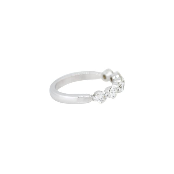 18k White Gold 0.81ctw Round Brilliant Cut Diamond Band
