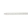 18k White Gold 6.5ctw Round Brilliant and Baguette Cut Diamond Bracelet
