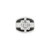 18k White Gold 2.74ctw Diamond and Black Enamel Mosaic Band
