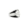18k White Gold 2.74ctw Diamond and Black Enamel Mosaic Band