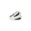 18k White Gold 2.74ctw Diamond and Black Enamel Mosaic Band