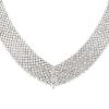 18k White Gold 36.24ctw Pave Diamond "V" Necklace