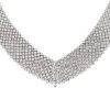 18k White Gold 36.24ctw Pave Diamond "V" Necklace
