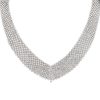 18k White Gold 36.24ctw Pave Diamond "V" Necklace
