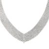 18k White Gold 36.24ctw Pave Diamond "V" Necklace