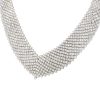 18k White Gold 36.24ctw Pave Diamond "V" Necklace