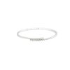 18k White Gold 0.70ctw Round and Baguette Cut Diamond Cuff Bangle