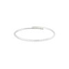 18k White Gold 0.70ctw Round and Baguette Cut Diamond Cuff Bangle