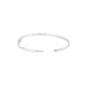 18k White Gold 0.70ctw Round and Baguette Cut Diamond Cuff Bangle