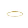 18k Yellow Gold 0.70ctw Round and Baguette Cut Diamond Cuff Bangle