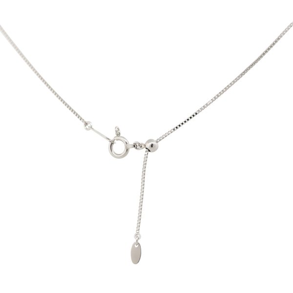 18k White Gold 1.15ctw Mini Pave Diamond Puffed Heart Necklace