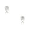 18k White Gold 2.61ctw Multi-Shape Diamond Flower Stud Earrings