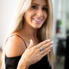 18k White Gold 7.03ctw Diamond Mosaic and Black Enamel Wide Cuff Bracelet - Image 2