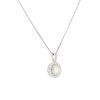 GIA Certified 18k White Gold 1.40ctw Diamond Halo Necklace