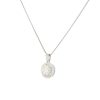 GIA Certified 18k White Gold 1.40ctw Diamond Halo Necklace