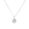 GIA Certified 18k White Gold 1.40ctw Diamond Halo Necklace