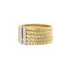 18k Two Tone 1.62ctw Thick Flexible Diamond Cuff Bracelet