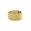 18k Two Tone 1.62ctw Thick Flexible Diamond Cuff Bracelet