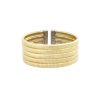 18k Two Tone 1.62ctw Thick Flexible Diamond Cuff Bracelet
