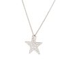 18k White Gold 0.90ctw Pave Diamond Star Pendant Necklace