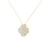 14k Yellow Gold 0.58ctw Pave Diamond Clover Necklace