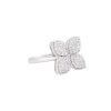 14k White Gold 0.39ctw Pave Diamond Clover Ring