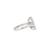 14k White Gold 0.39ctw Pave Diamond Clover Ring