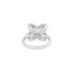 14k White Gold 0.39ctw Pave Diamond Clover Ring