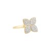 14k Yellow Gold 0.40ctw Pave Diamond Clover Ring