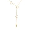 18k Yellow Gold 0.51ctw Diamond LOVE Dangle Drop Necklace