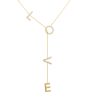 18k Yellow Gold 0.51ctw Diamond LOVE Dangle Drop Necklace