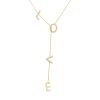18k Yellow Gold 0.51ctw Diamond LOVE Dangle Drop Necklace