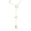 18k Yellow Gold 0.51ctw Diamond LOVE Dangle Drop Necklace