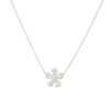 18k White Gold 0.41ctw Pave Diamond Flower Necklace
