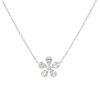 18k White Gold 0.41ctw Pave Diamond Flower Necklace