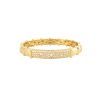 18k Yellow Gold 2.02ctw Pave Diamond Wide Ribbed Bangle
