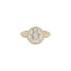 GIA 18k Yellow Gold Natural 4.01 Carat Round Brilliant Diamond Engagement Ring