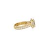 GIA 18k Yellow Gold Natural 4.01 Carat Round Brilliant Diamond Engagement Ring