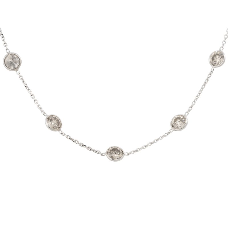 14k White Gold 22.87ctw Diamonds By The Yard 36" Necklace