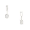18k White Gold 2.2ctw Multi-Shape Diamond Drop Earrings