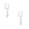 18k White Gold 1.56ctw Diamond Mosaic Tear Drop Earrings