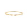 18k Yellow Gold 0.85ctw Hearts Pave Diamond Bangle Bracelet