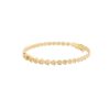 18k Yellow Gold 0.85ctw Hearts Pave Diamond Bangle Bracelet