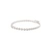 18k White Gold 0.85ctw Hearts Pave Diamond Bangle Bracelet