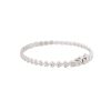 18k White Gold 0.85ctw Hearts Pave Diamond Bangle Bracelet